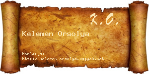 Kelemen Orsolya névjegykártya